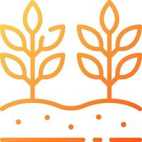 A plant with leaves and soil on it vector