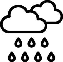 A black and white image of rain falling from the clouds vector