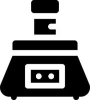 A black and white icon of a game console vector