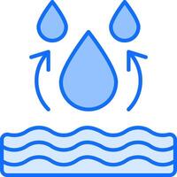 Water symbol with water droplets and water droplets vector
