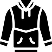A black and white illustration of a hoodie vector