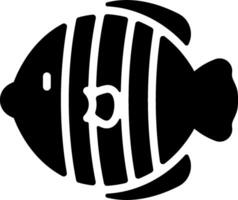 An image of a fish with a black and white striped pattern vector