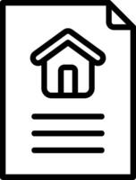 A house icon on a paper document vector