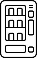 A black and white image of a vending machine vector