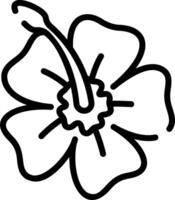 A flower is drawn in black and white vector