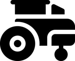 A black and white tractor icon on a white background vector