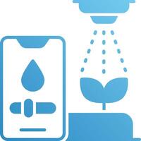 Watering plants with your smartphone vector