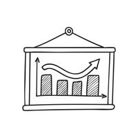 Diagram drawn on a whiteboard hanging in the wall vector