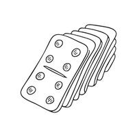 Domino cards stacked in a cascading line vector