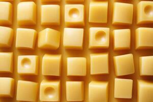 Close-up of a Yellow Square Pattern with Indented Centers photo