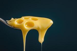 Melted Cheese Dripping from a Fork photo