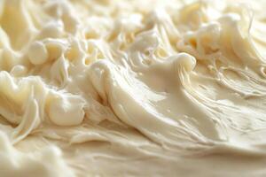 Close-up Abstract Texture of Smooth, Creamy White Substance photo
