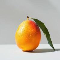 A single peach fruit with a glossy appearance, photo