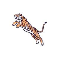 A tiger jumping in the air vector