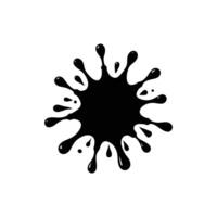 A black and white ink splash on a white background vector