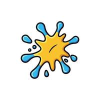 A splash of water and blue paint on a white background vector