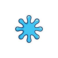 A blue splash of water on a white background vector