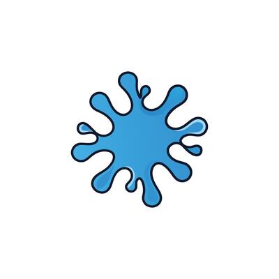 A blue splash of water icon
