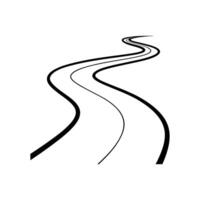 A black and white drawing of a road vector