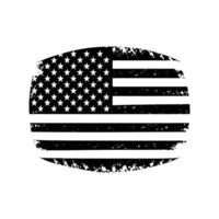 The american flag on a white background vector