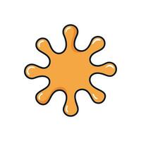 A cartoon orange bubble on a white background vector