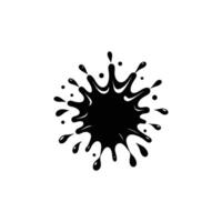 A black and white splash of ink on a white background vector