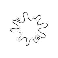 A black and white drawing of a splash of water vector