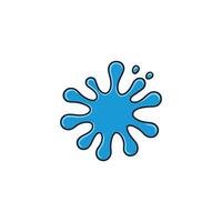 A blue splash splash icon on a white background vector