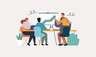 Show presentation meeting for team illustration vector