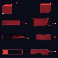 Futuristic Sci-Fi HUD User Interface Text Boxes and Callouts Set vector
