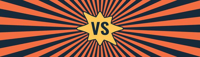 Epic Battle Showdown Versus Graphic with Radiating Warm and Bold Background vector