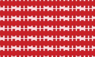 Simple pixel art pattern of white and red horizontal stripes on a flat background, a symmetrical design, simple and minimalistic, a illustration with uniform colors and a symmetrical design vector