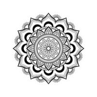 Circle Pattern In The Form Of Mandala For Henna, Mehndi, Tattoos, Decorative Ornaments In Ethnic Oriental Style, Coloring Book Pages. vector