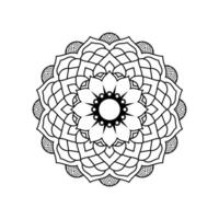 Monochrome Mandala Pattern with Circular Pattern In The Form Of A Mandala. vector