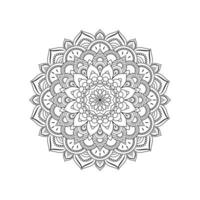 Monochrome Mandala Pattern. Circular Pattern In The Form Of A Mandala. Mehndi Style. Coloring Book Page. vector