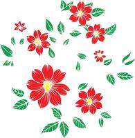 flowers on white background seamless pattern vector
