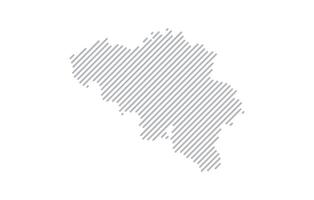 Stylized linear map of Belgium in minimalistic style. illustration of the map of the country. vector