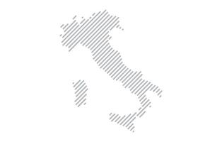 Stylized linear map of Italy in minimalistic style. illustration of the map of the country. vector