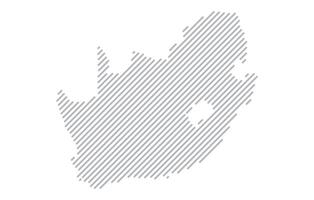 Stylized linear map of South Africa in minimalistic style. illustration of the map of the country. vector