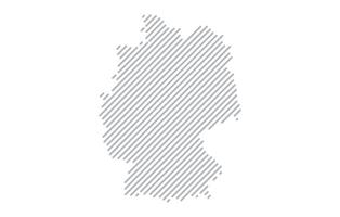 Stylized linear map of Germany in minimalistic style. illustration of the map of the country. vector