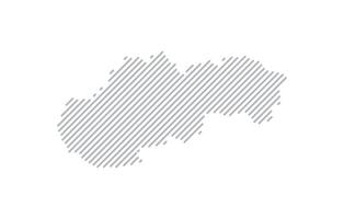 Stylized linear map of Slovakia in minimalistic style. illustration of the map of the country. vector
