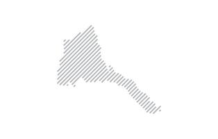 Stylized linear map of Eritrea in minimalistic style. illustration of the map of the country. vector