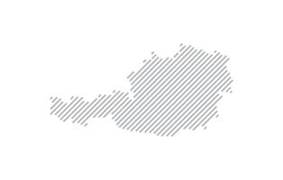 Stylized linear map of Austria in minimalistic style. illustration of the map of the country. vector