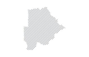 Stylized linear map of Botswana in minimalistic style. illustration of the map of the country. vector