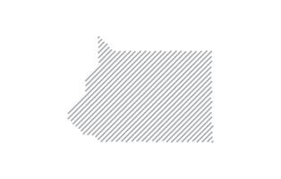 Stylized linear map of Equatorial Guinea in minimalistic style. illustration of the map of the country. vector