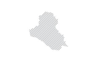 Stylized linear map of Iraq in minimalistic style. illustration of the map of the country. vector