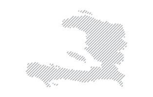 Stylized linear map of Haiti in minimalistic style. illustration of the map of the country. vector