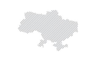 Stylized linear map of Ukraine in minimalistic style. illustration of the map of the country. vector