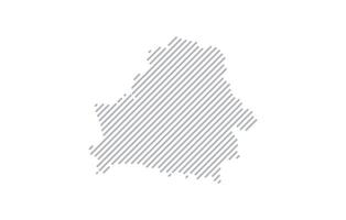 Stylized linear map of Belarus in minimalistic style. illustration of the map of the country. vector