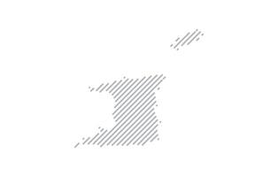 Stylized linear map of Trinidad and Tobago in minimalistic style. illustration of the map of the country. vector